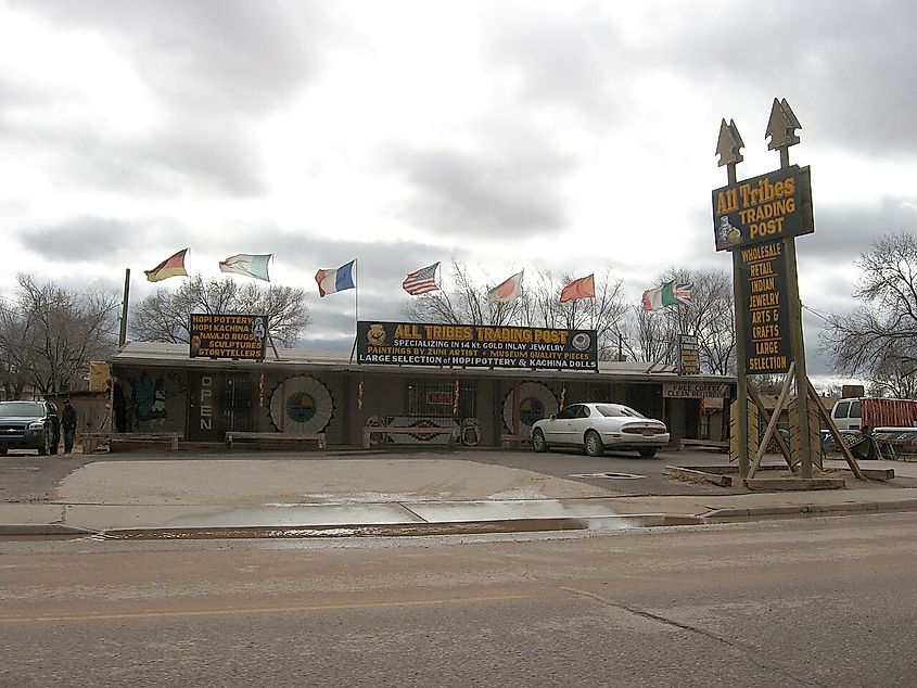 All Tribes Trading Post in Zuni Pueblo, New Mexico.