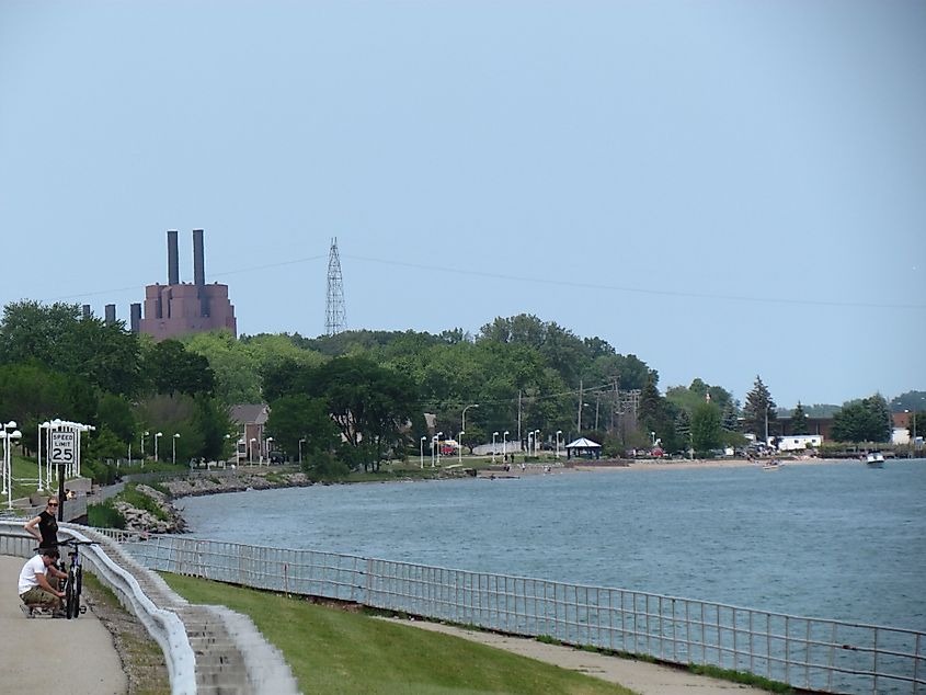 Riverfront along the St. Clair River in Marysville, Michigan
