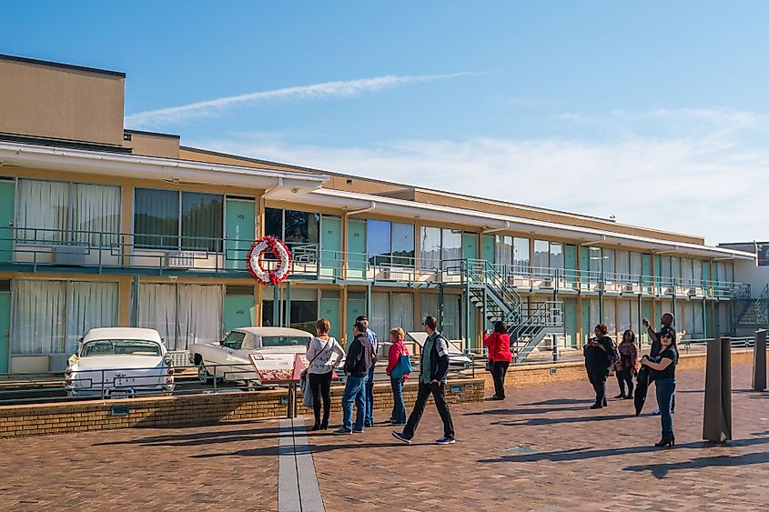 Visitors at the National Civil Rights Museum in Memphis, Tennessee