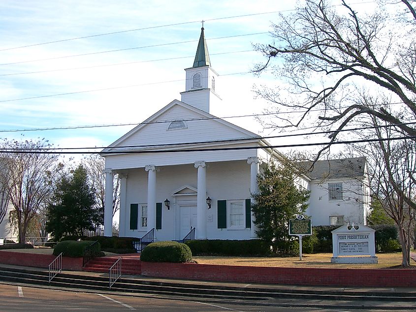 First Presbyterian Church in Louisville, Mississippi.