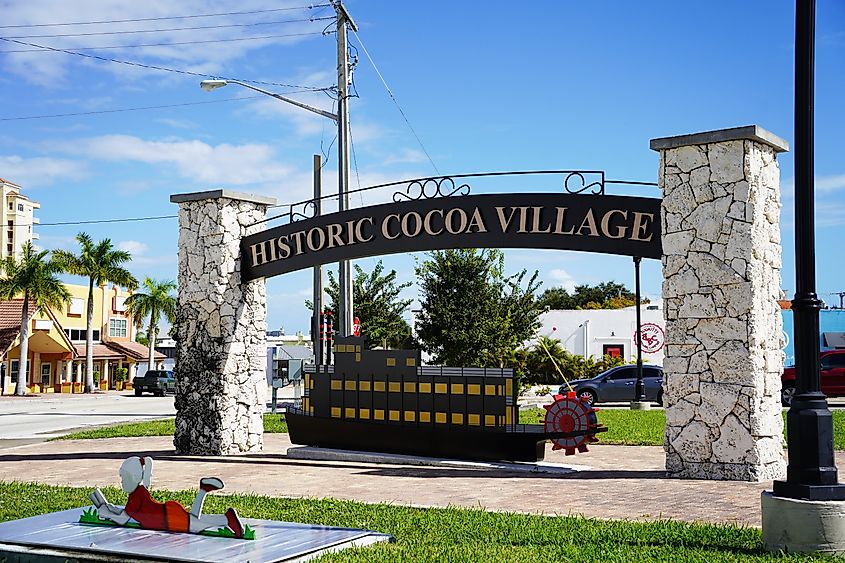 Historic downtown Cocoa Village, Florida.