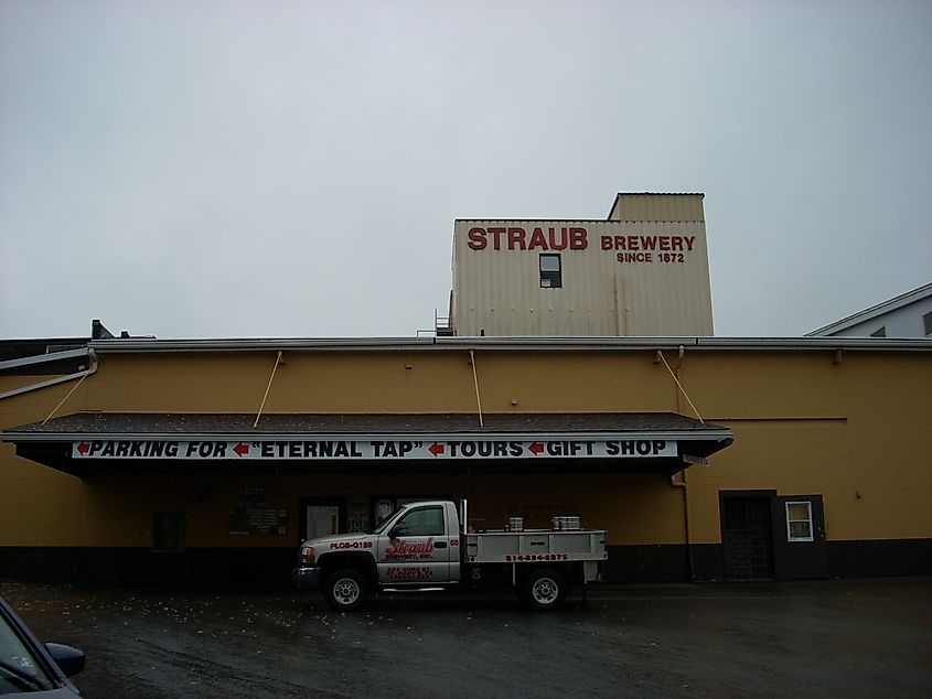 Straub Brewery in St. Marys, Pennsylvania. Editorial credit: By Dincher - Own work, CC BY-SA 3.0, https://commons.wikimedia.org/w/index.php?curid=12115061