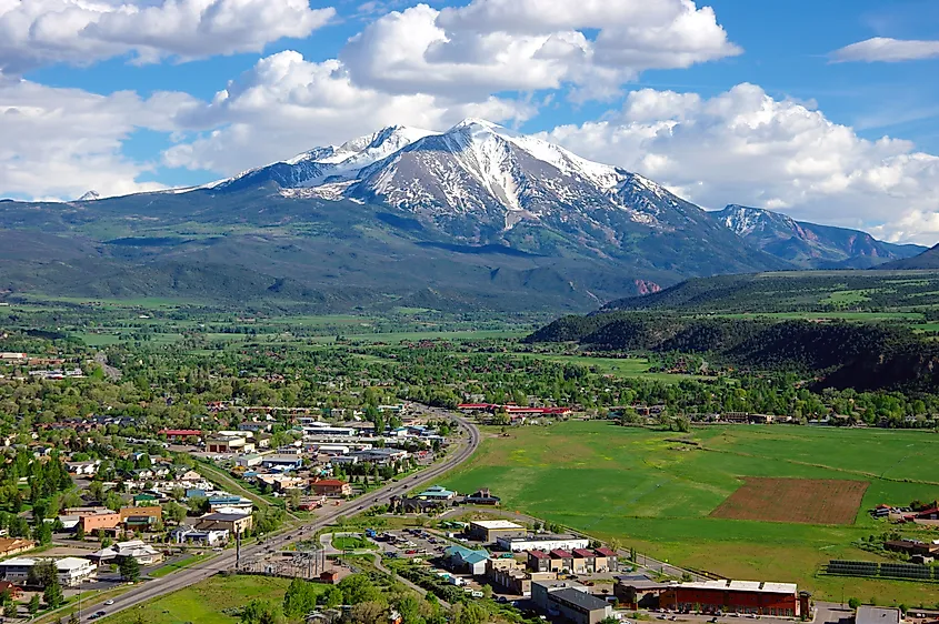View of Mount Sopris from Mushroom Rock, Carbondale, Colorado.