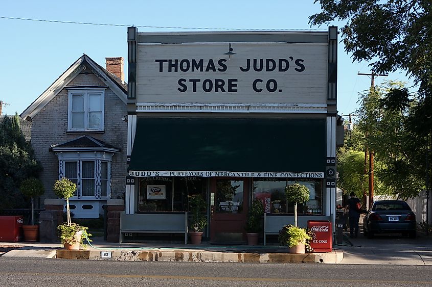 Judd's Store in St. George, a historic storefront recognized as the town's oldest continuously operating business