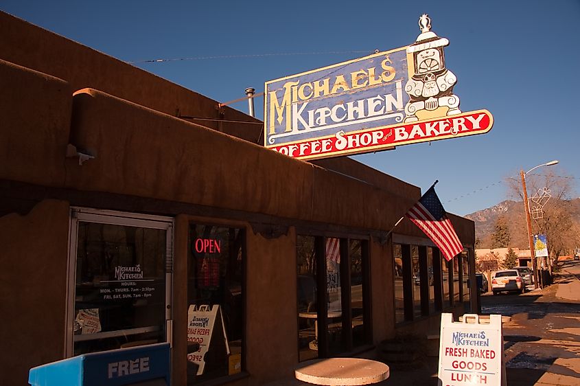 MIchael's Kitchen Coffee Shop and Bakery restaurant in Taos, New Mexico.