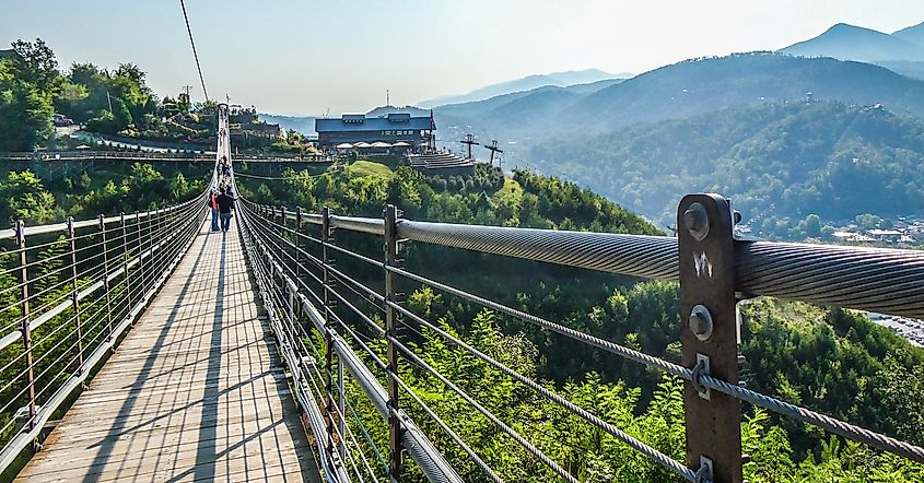 Gatlinburg Skybridge in the Mountains. Credit: Kristine Crowe/Shutterstock.com