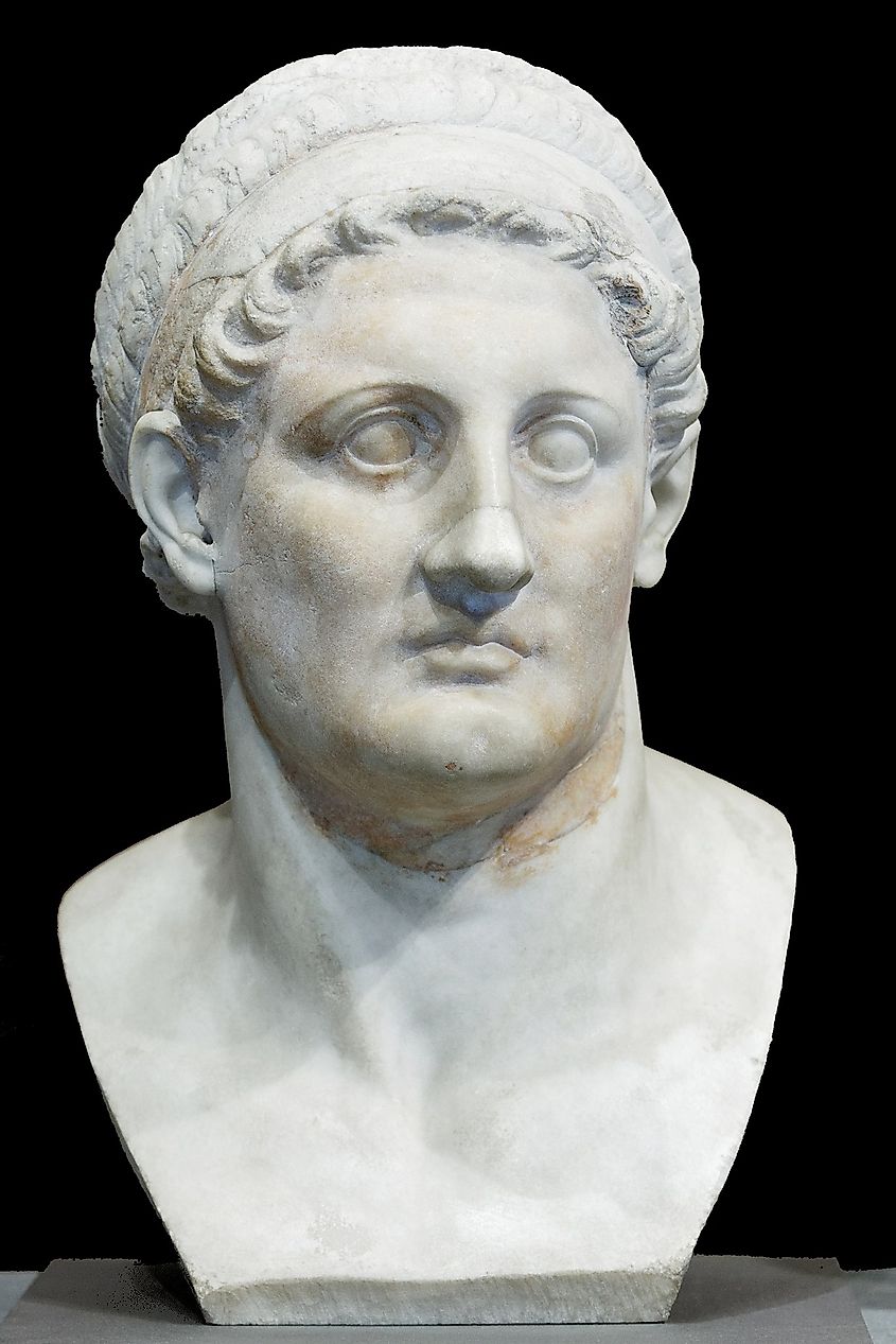 ust of Ptolemy I Soter, king of Egypt (305 BC–282 BC) and founder of the Ptolemaic dynasty.