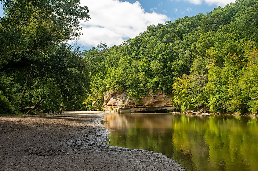 The Sugar Creek runs through Turkey Run State Park. 
