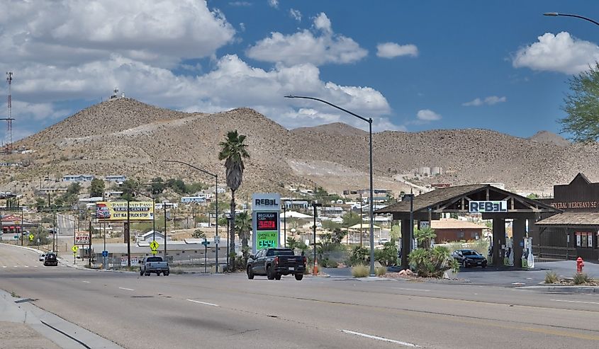 Downtown street in Searchlight, Nevada.