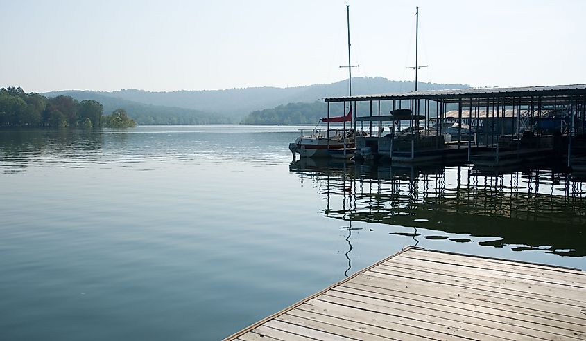 Boat docks at table Rock Lake, Kimberling City, Missouri.