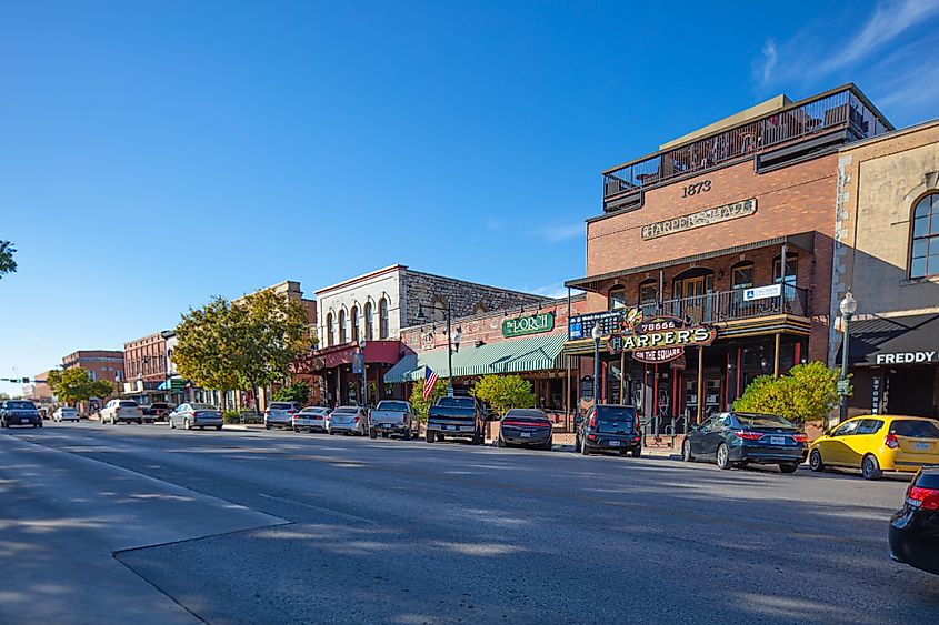 The old shops at San Antonio St, San Marcos, Texas