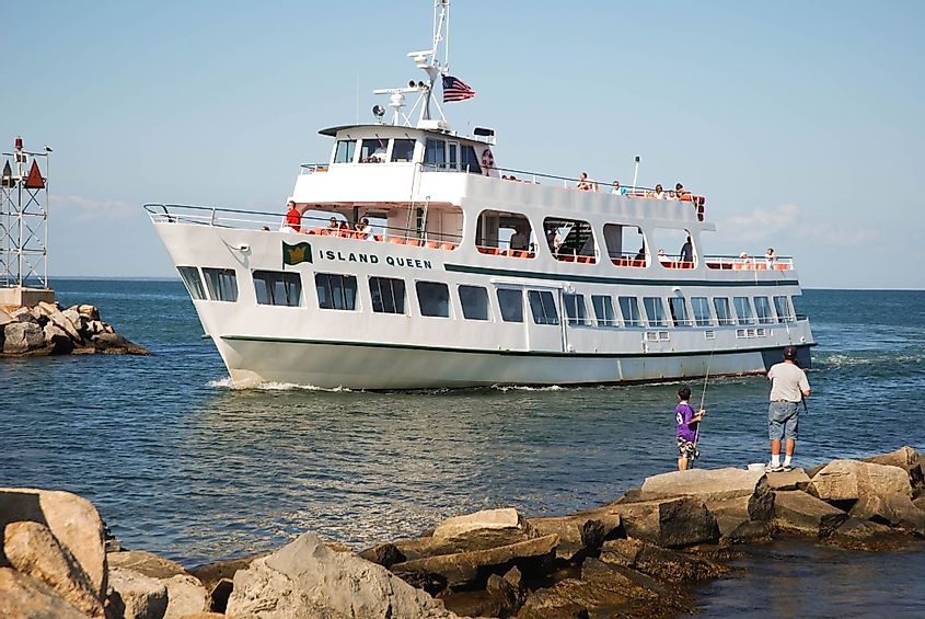 The passenger ferry "Island Queen" in Oak Bluffs, Massachusetts