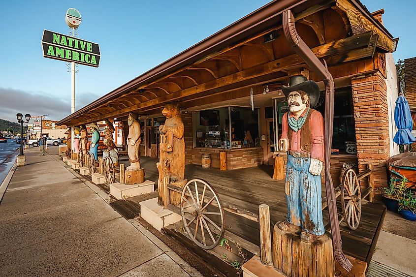 Native America shops in downtown Williams, Arizona.