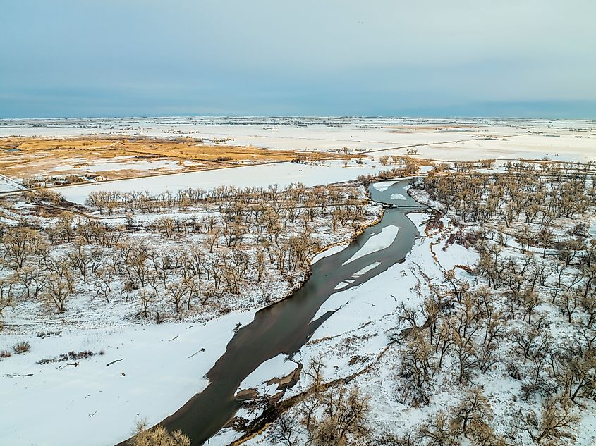The South Platte River by Milliken, Colorado.