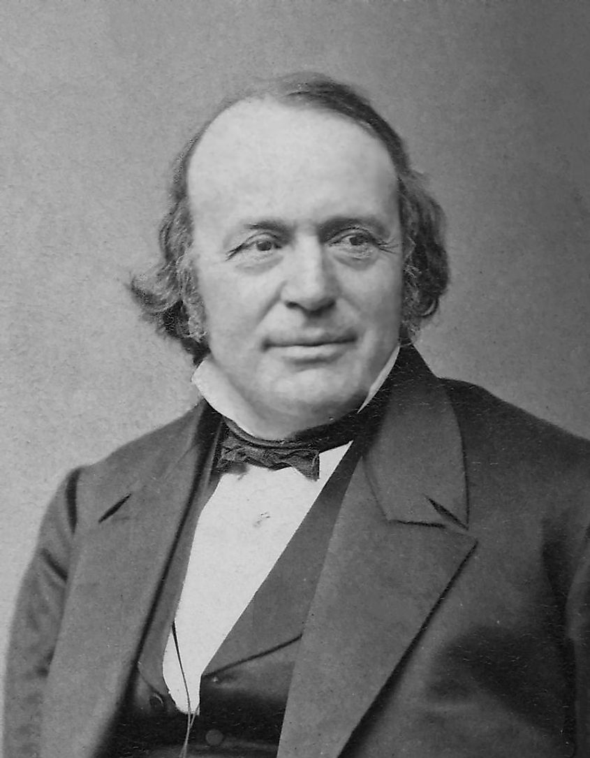 A portrait of Louis Agassiz.