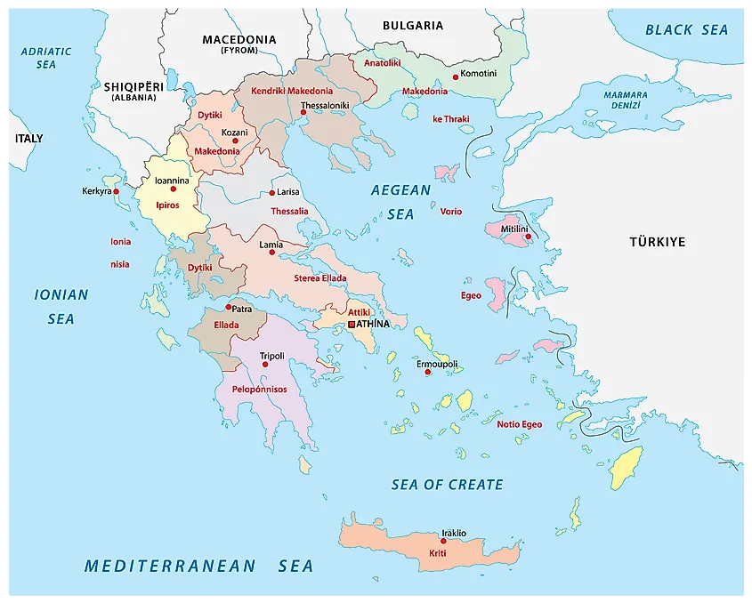 Where Is Greece On A Map Of The World - Map of world