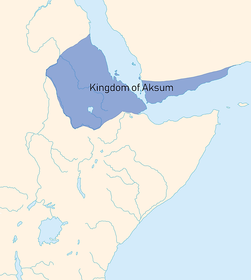 The Kingdom of Aksum at its height.