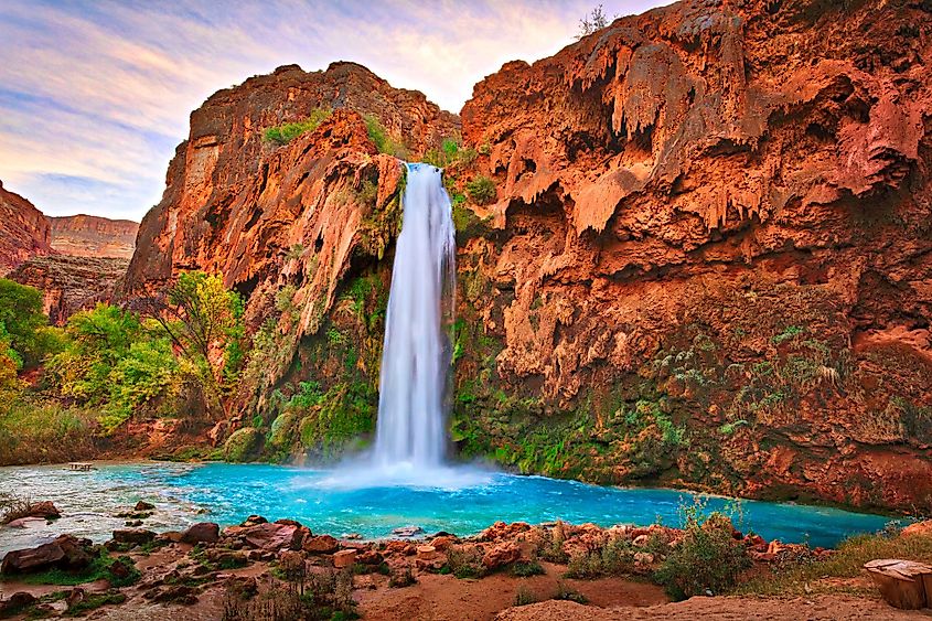 Havasu Falls at sunrise