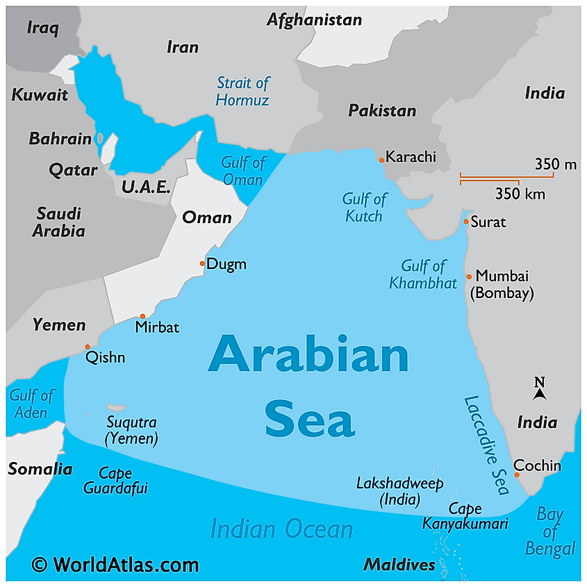 Arabian Sea map