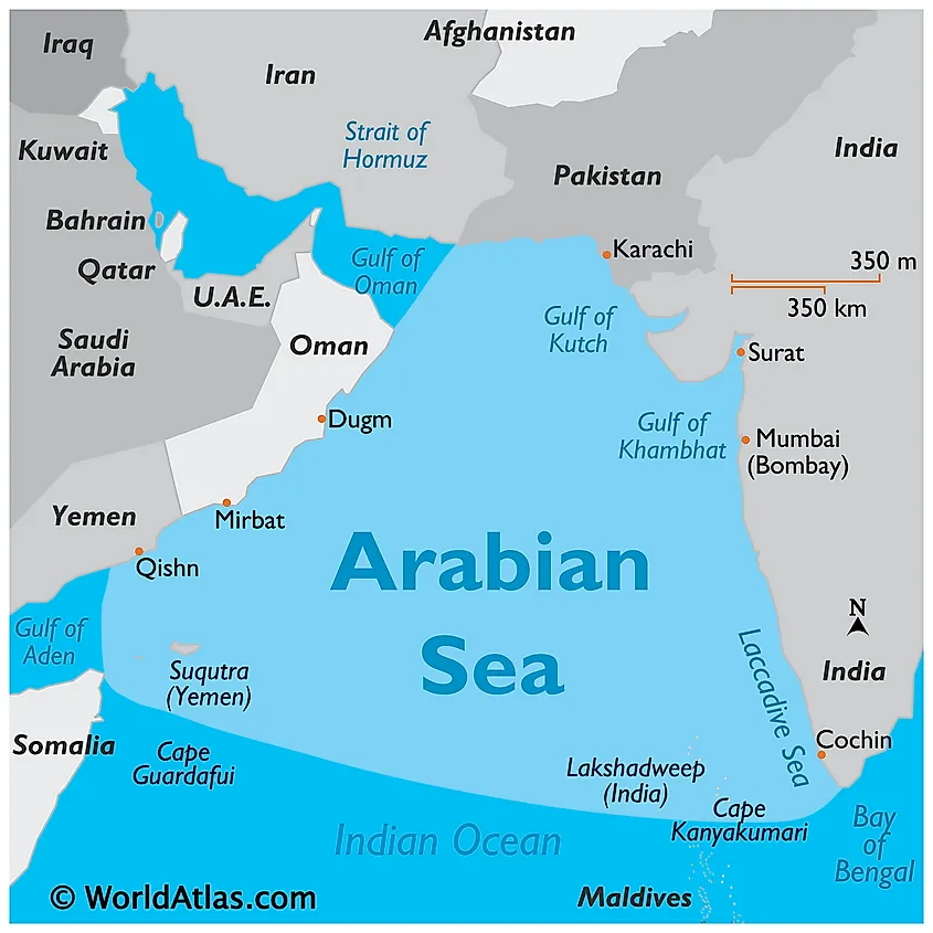 Arabian Sea map