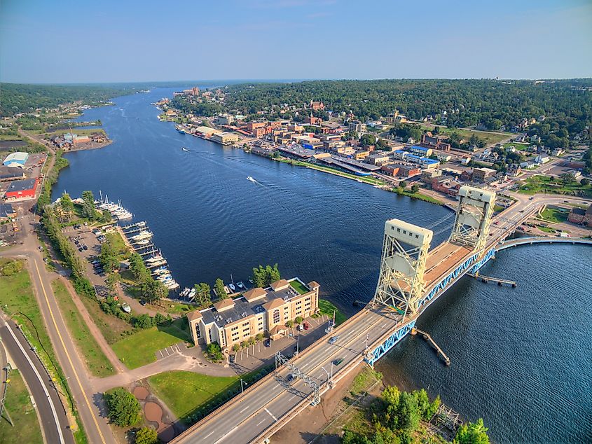 Lift Bridge in Houghton, Michigan.