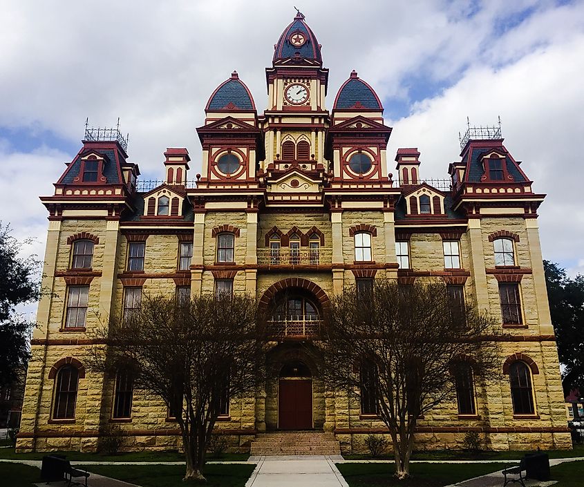 Historic Caldwell County Courthouse in Lockhart Texas.