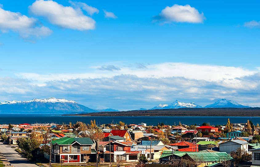 Strait of Magellan in Puerto Natales, Patagonia, Chile.