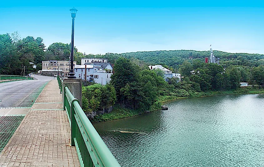 Narrowsburg viewed from the Narrowsburg-Darbytown Bridge.