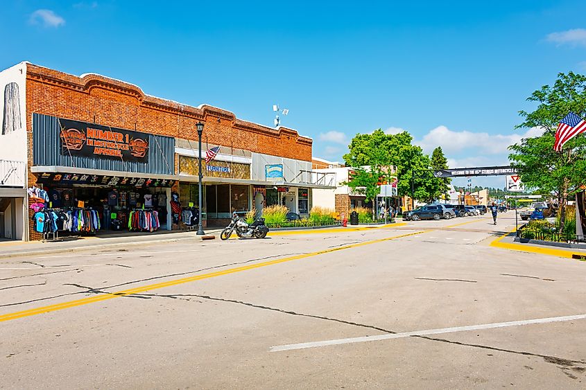 Main Street in downtown Sturgis, South Dakota