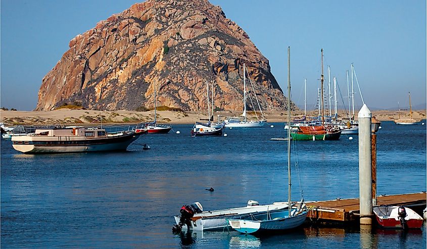 Winter anchorage at Morro Bay, California.