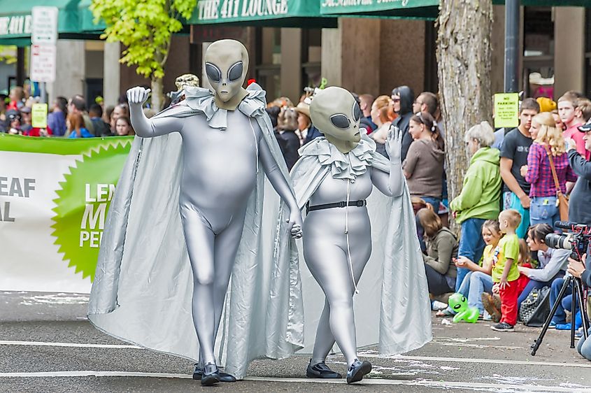 UFO Festival parade in McMinnville, Oregon
