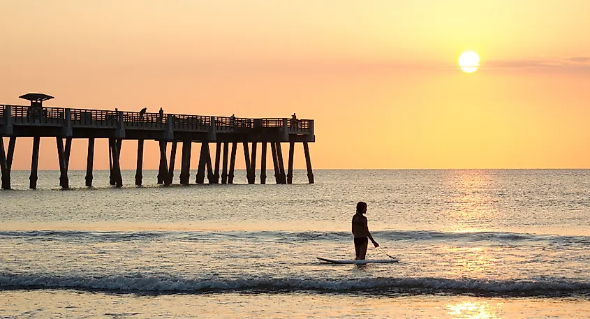 pier in Jacksonville Beach, Florida.