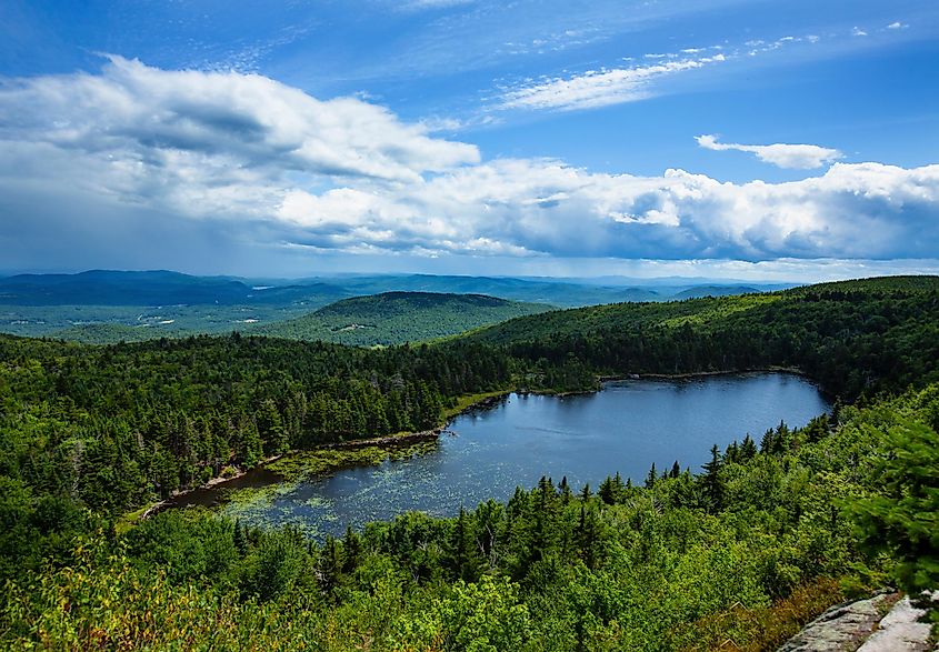 Lake Solitude on Mt. Sunapee in Newbury, New Hampshire.