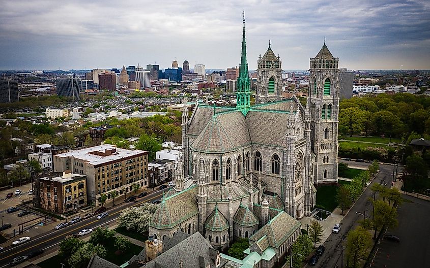 Aerial of Newark, New Jersey