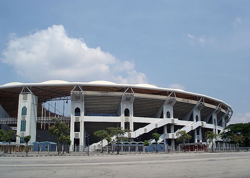 Bukit Jalil National Stadium in Kuala Lumpur, Malaysia.