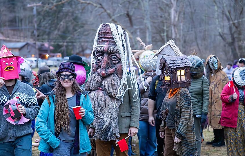 Fasnacht celebrations in Helvetika, West Virginia