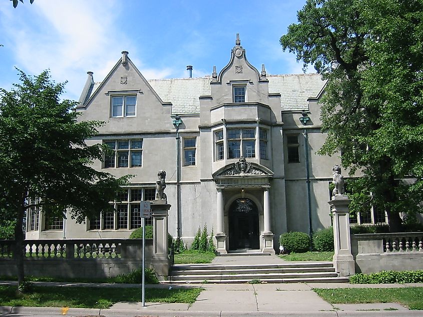 The Charles S. Pillsbury mansion built in 1913 at 100 22nd Street East. 