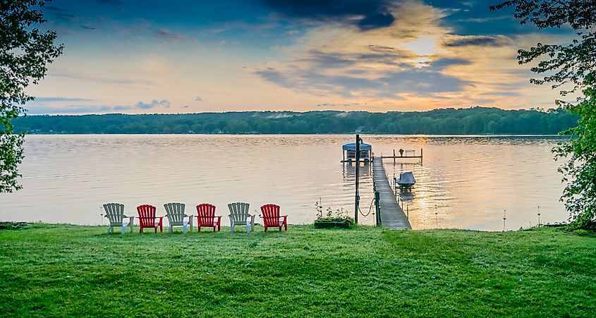 The beautiful Chautauqua Lake.
