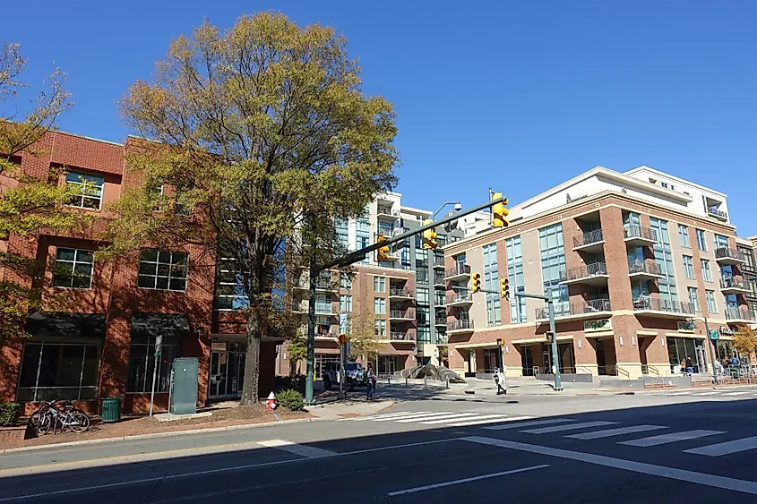 Franklin Street in downtown Chapel Hill, North Carolina