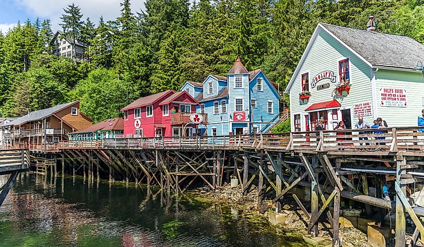 Creek Street historic boardwalk in Ketchikan