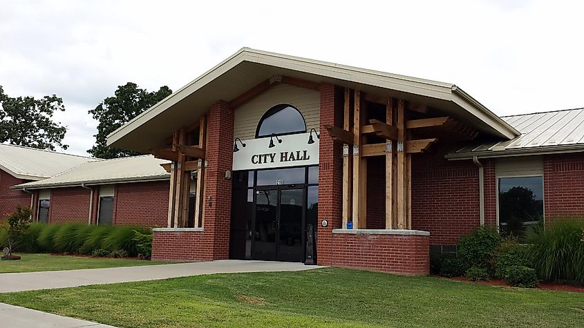 City Hall in Lowell, Arkansas.