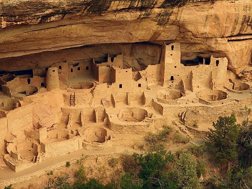 Ancient cave dwelling in the Mesa Verde National Park.