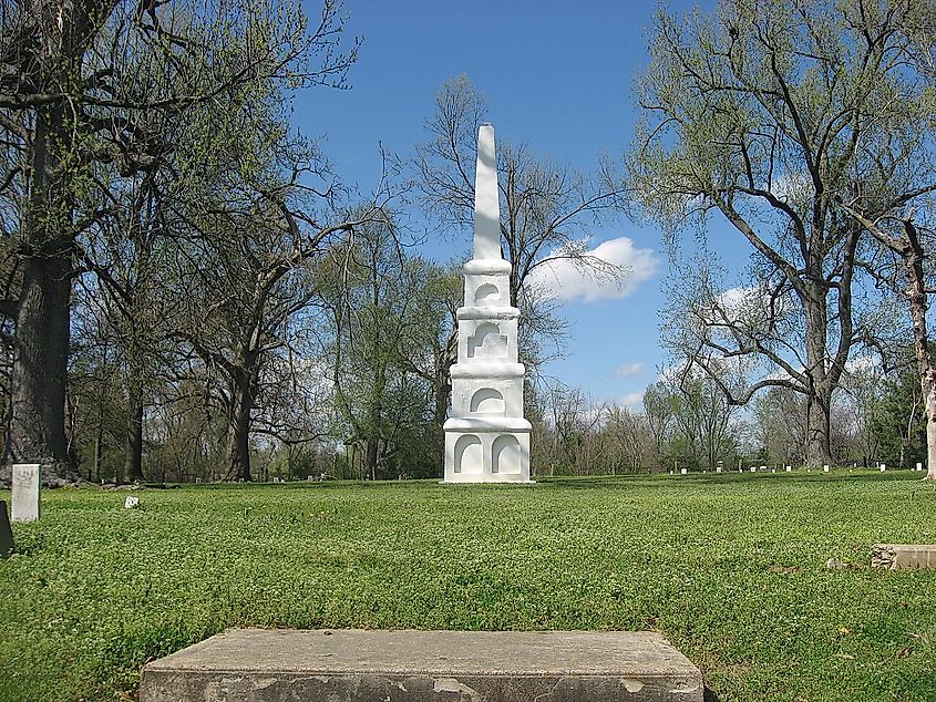 Union City Confederate Monument, located north of the junction of Summer and Edwards Streets in Union City, Tennessee, United States.
