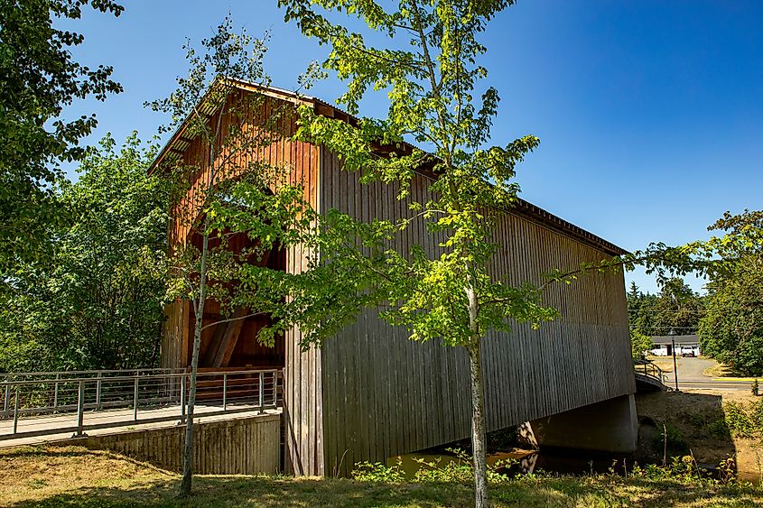 The Chambers Covered Bridge in Cottage Grove, Oregon.