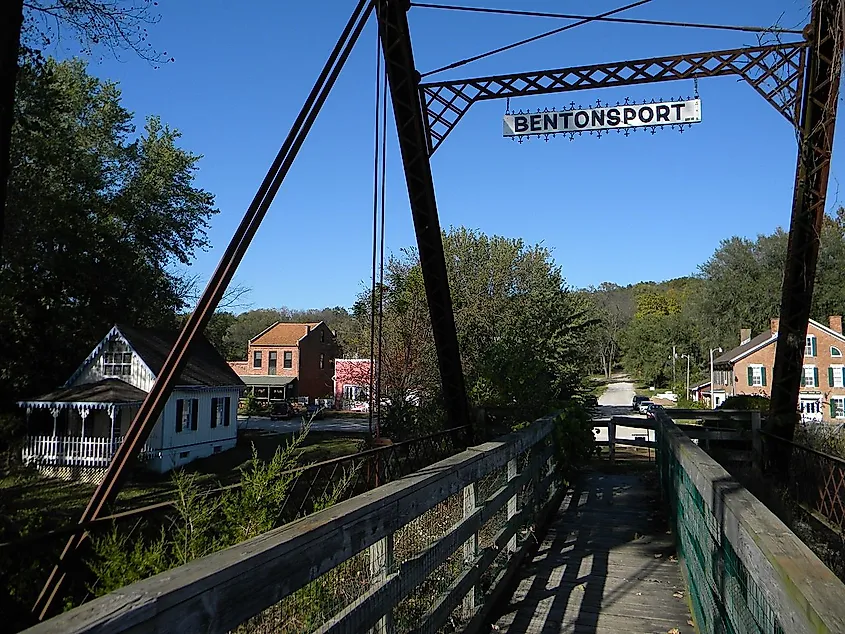 Bridge in Bentonsport, Iowa.