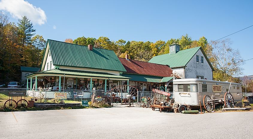 An antique store in Bethel, Maine