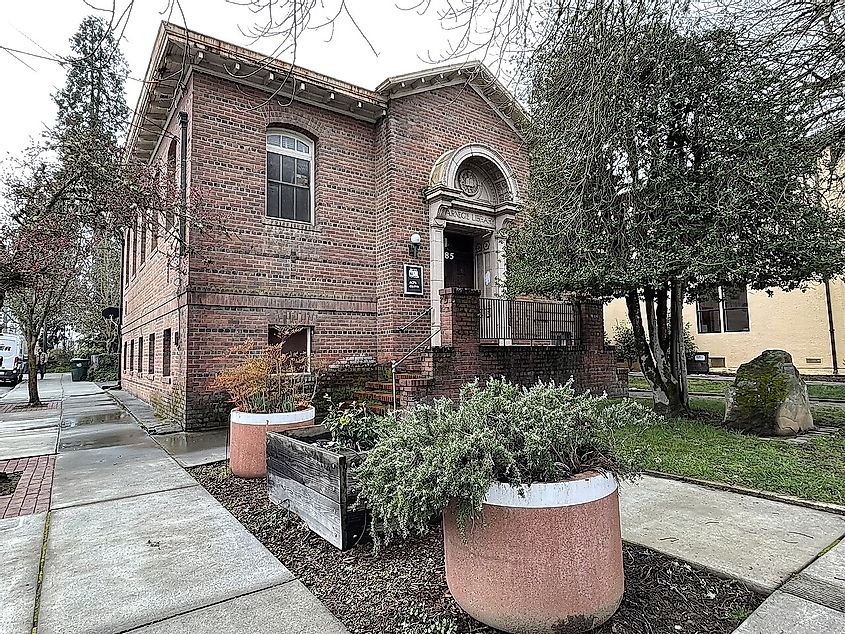 Carnegie Library in Willits, California