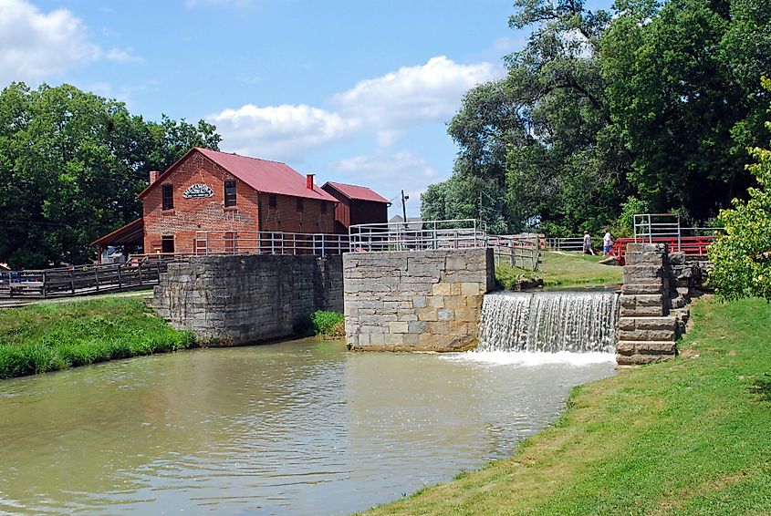 Historic mill in Metamora, Indiana.