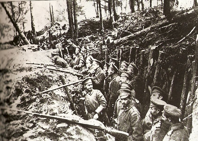 Russian trenches in the forests of Sarikamish