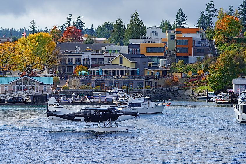 The waterfront at Friday Harbor, Washington.
